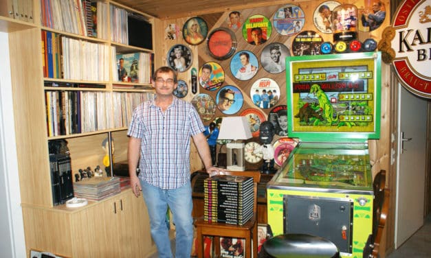Leopold Wistermayer  sammelt Schallplatten