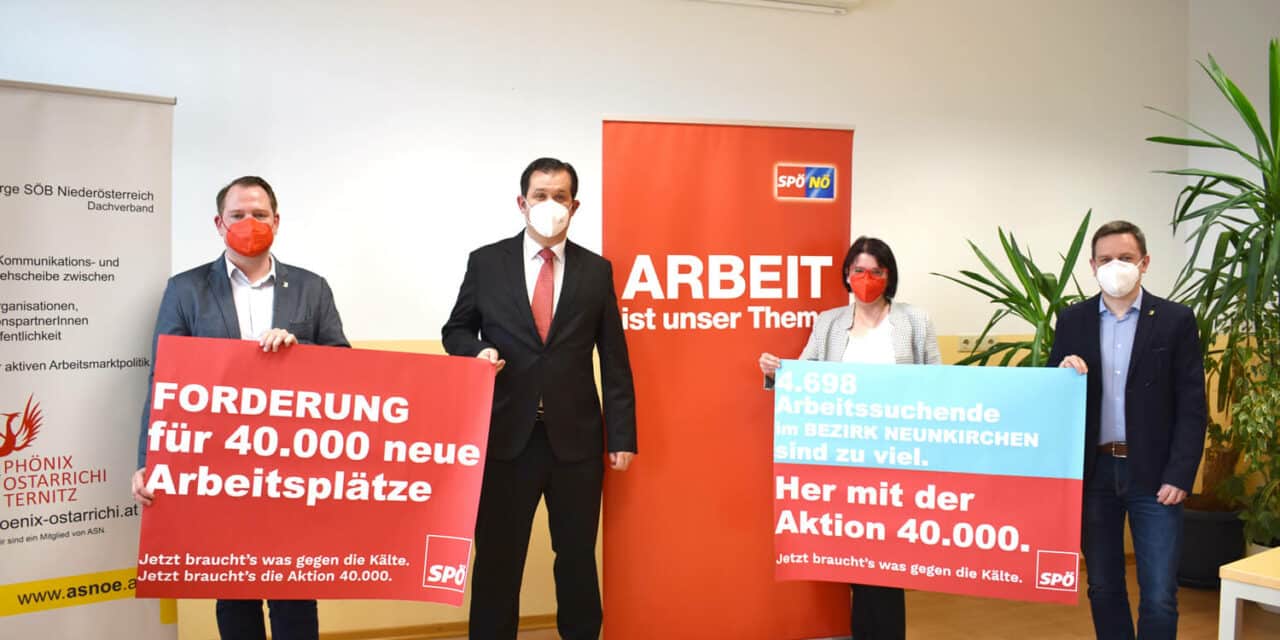 Forderung: 40.000 Jobs in Niederösterreich