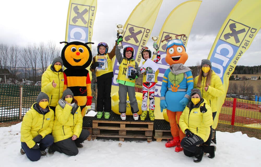 Kleine Skistars im Rennfieber