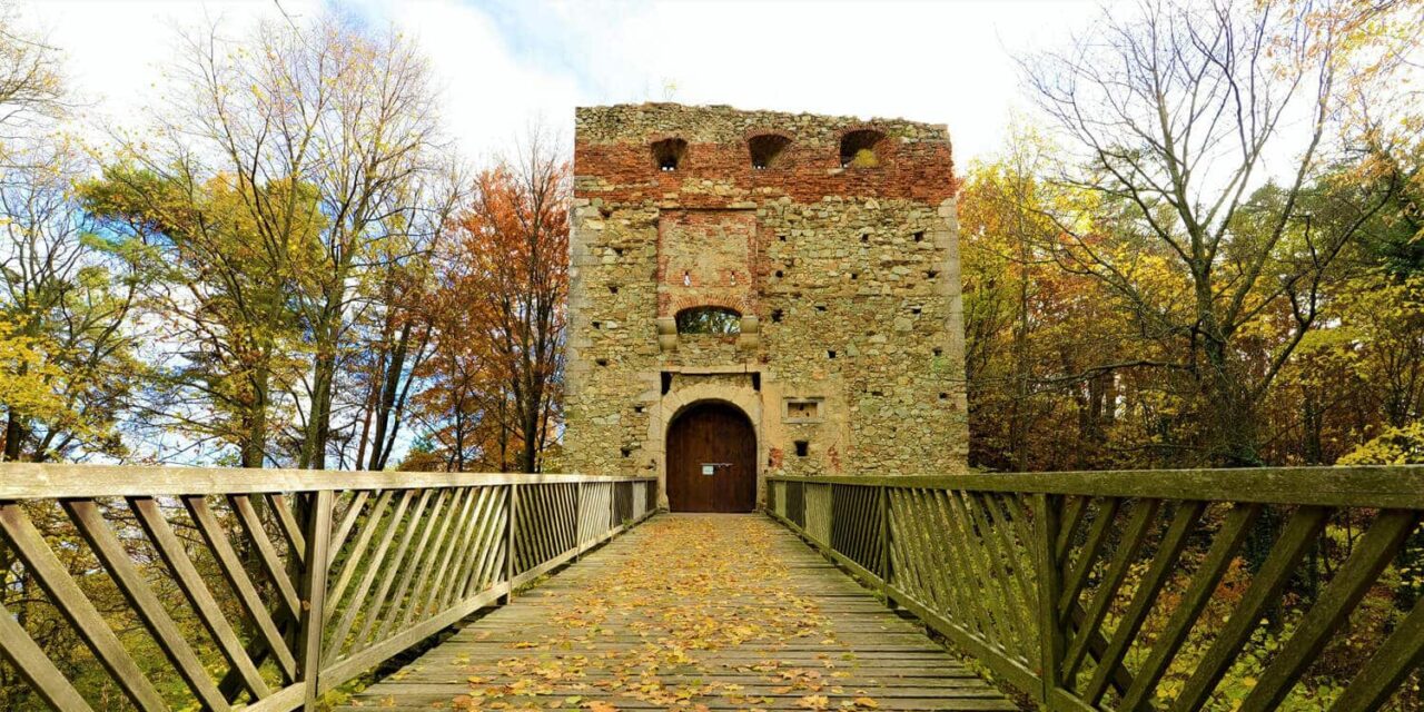 Landseer Berge: Romantische Ruinen im Herbstwald