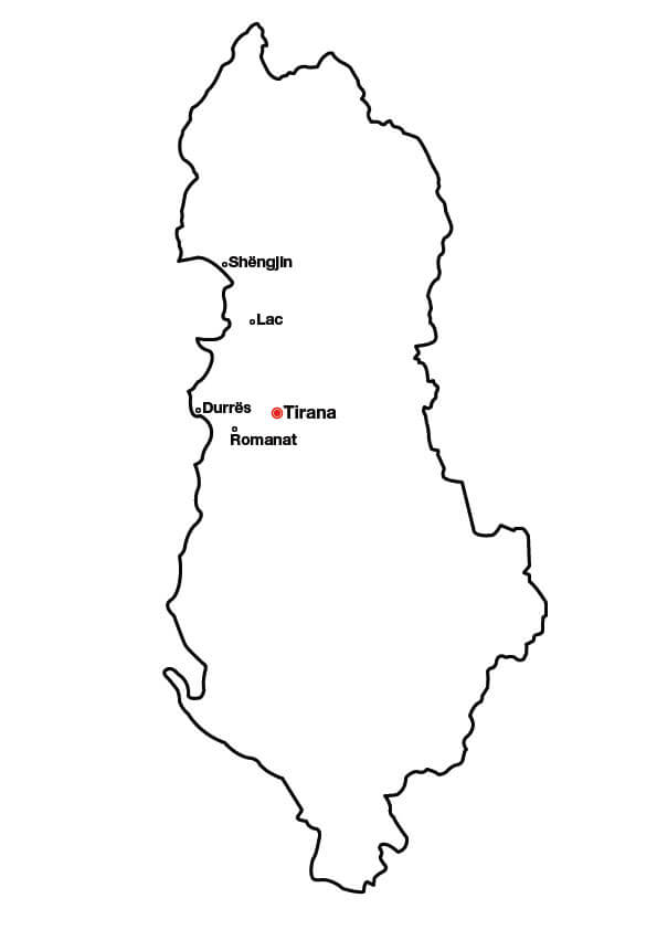 Albanien Karte